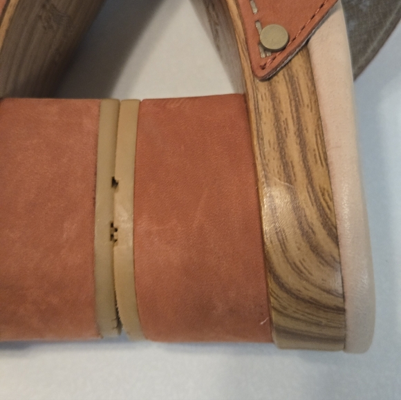 Dansko Maci Coral Orange Nubuck Suede Leather Slide Comfort Clogs Size 37. - Picture 7 of 11